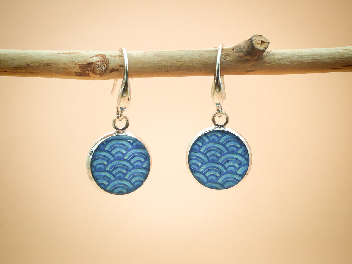 Boucles d’oreilles – Vagues d’azur