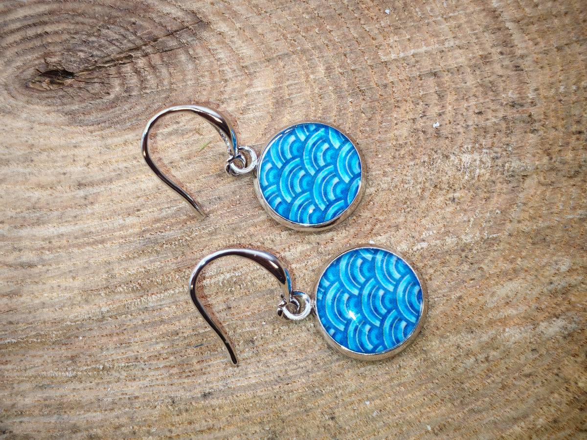 Boucles d’oreilles – Vagues d’azur