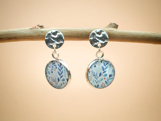 Boucles d’oreilles – Porcelaine fleurie