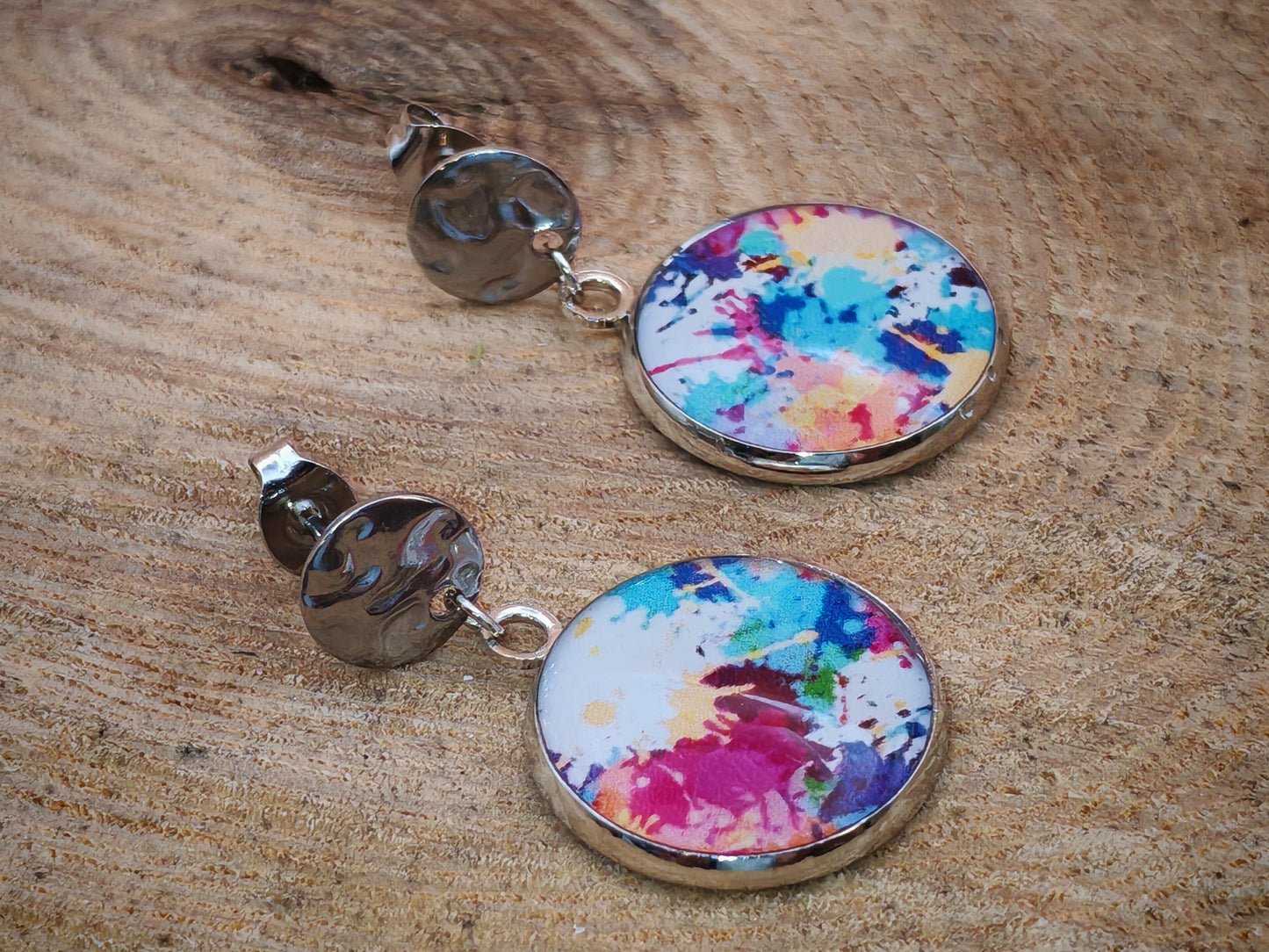 Boucles d’oreilles – Éclats d’aquarelle