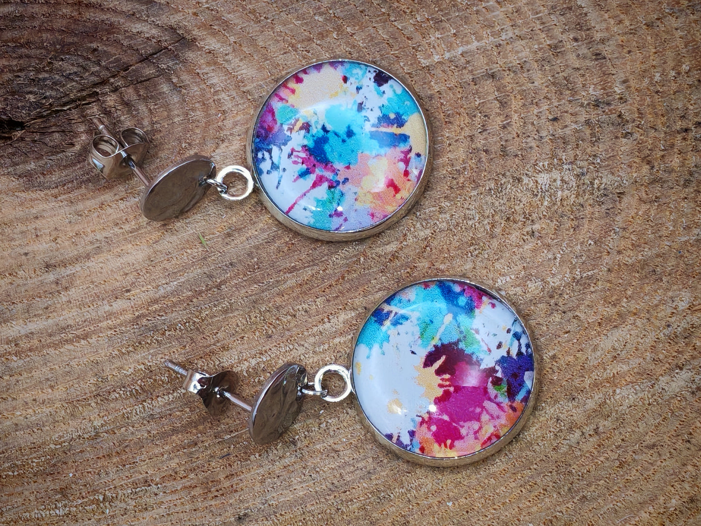 Boucles d’oreilles – Éclats d’aquarelle