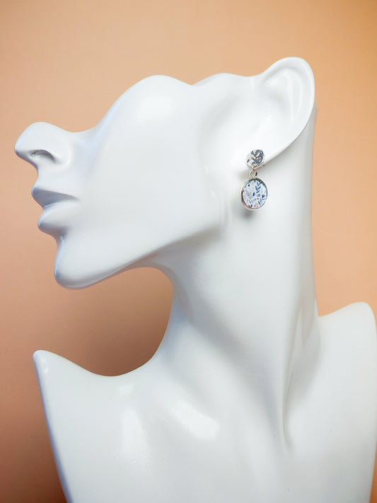 Boucles d’oreilles – Porcelaine fleurie