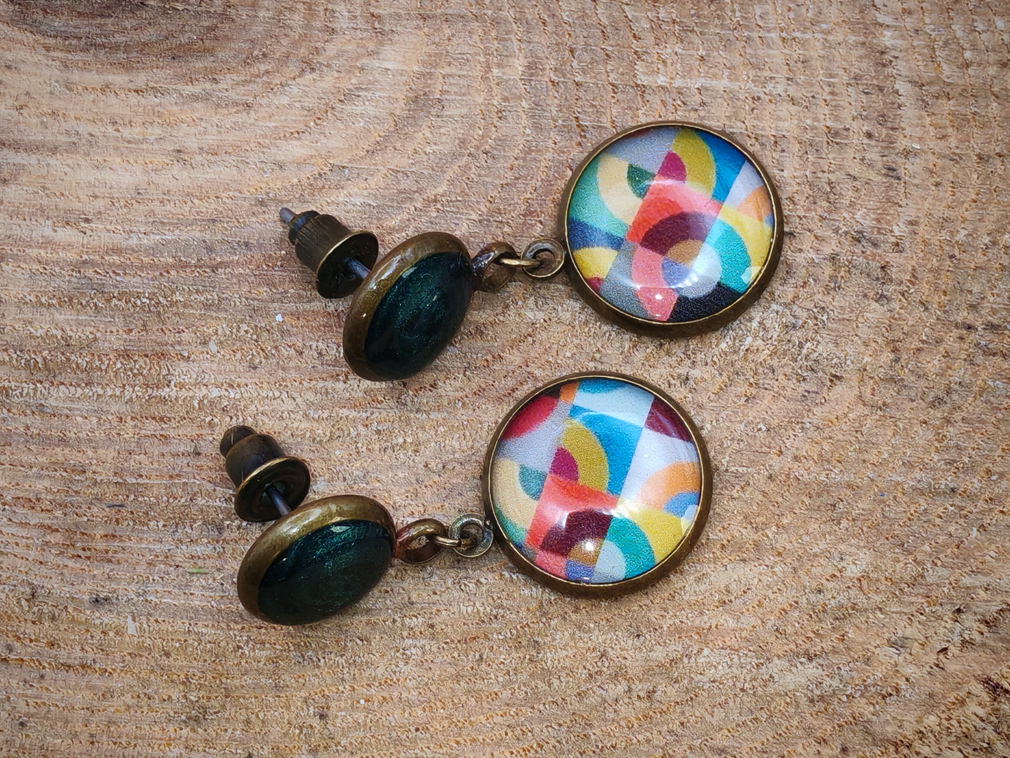 Boucles d’oreilles – Éclats multicolores