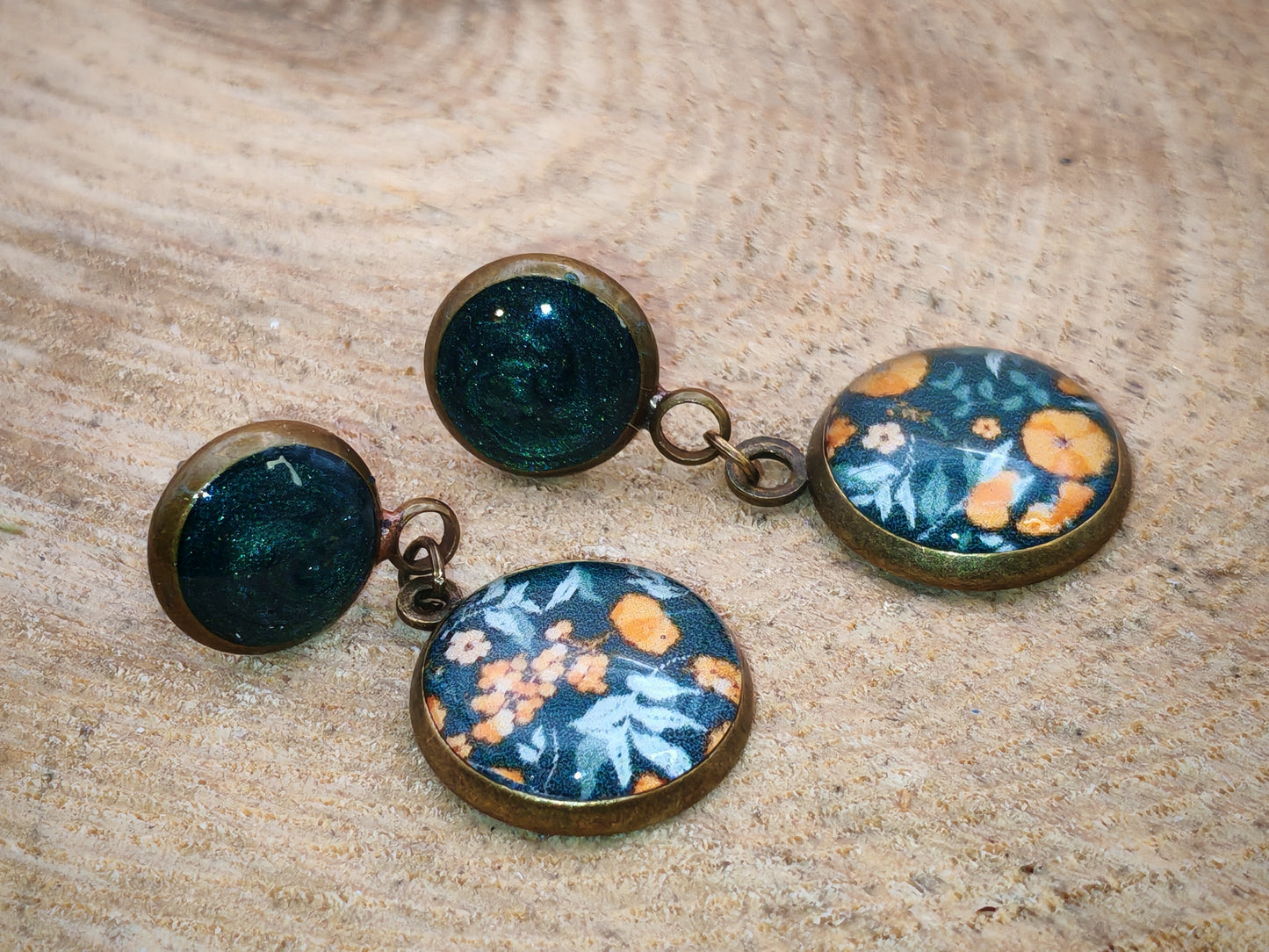 Boucles d’oreilles – Fleurs d’automne