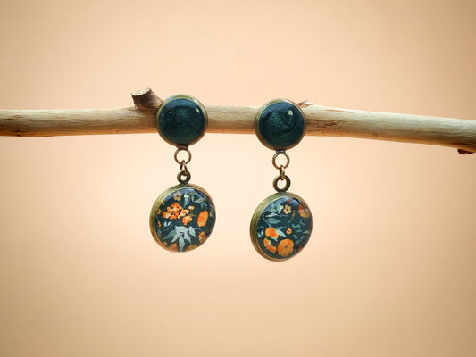 Boucles d’oreilles – Fleurs d’automne