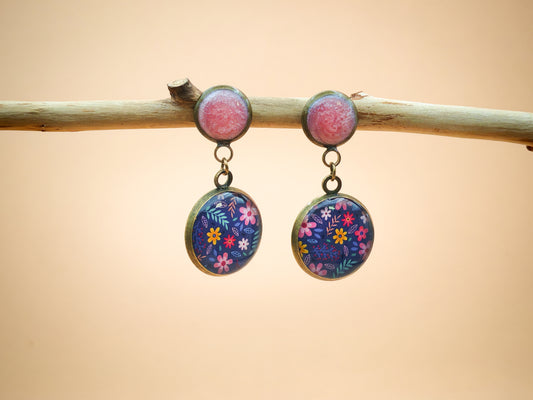 Boucles d’oreilles – Bouquet sous la lune