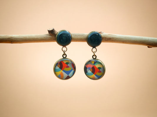 Boucles d’oreilles – Éclats multicolores