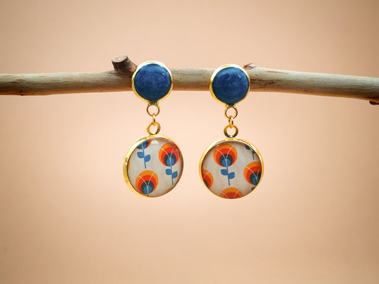 Boucles d’oreilles – Fleurs solaires