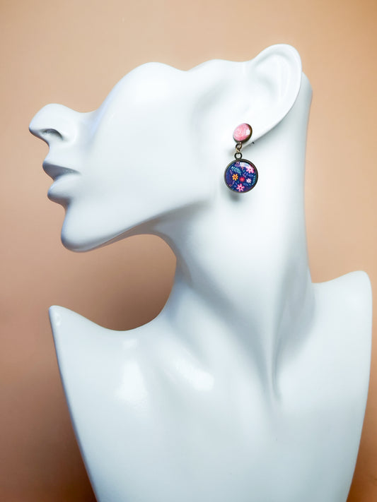 Boucles d’oreilles – Bouquet sous la lune