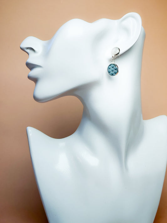 Boucles d’oreilles – Écume turquoise