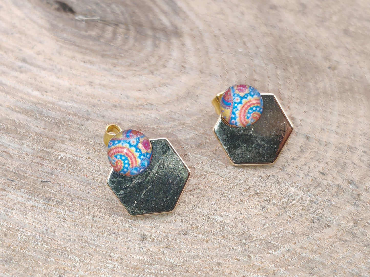 Boucles d’oreilles – Cachemire Doré