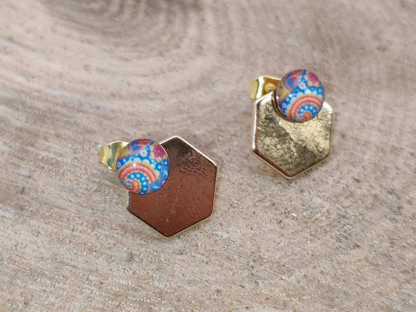 Boucles d’oreilles – Cachemire Doré