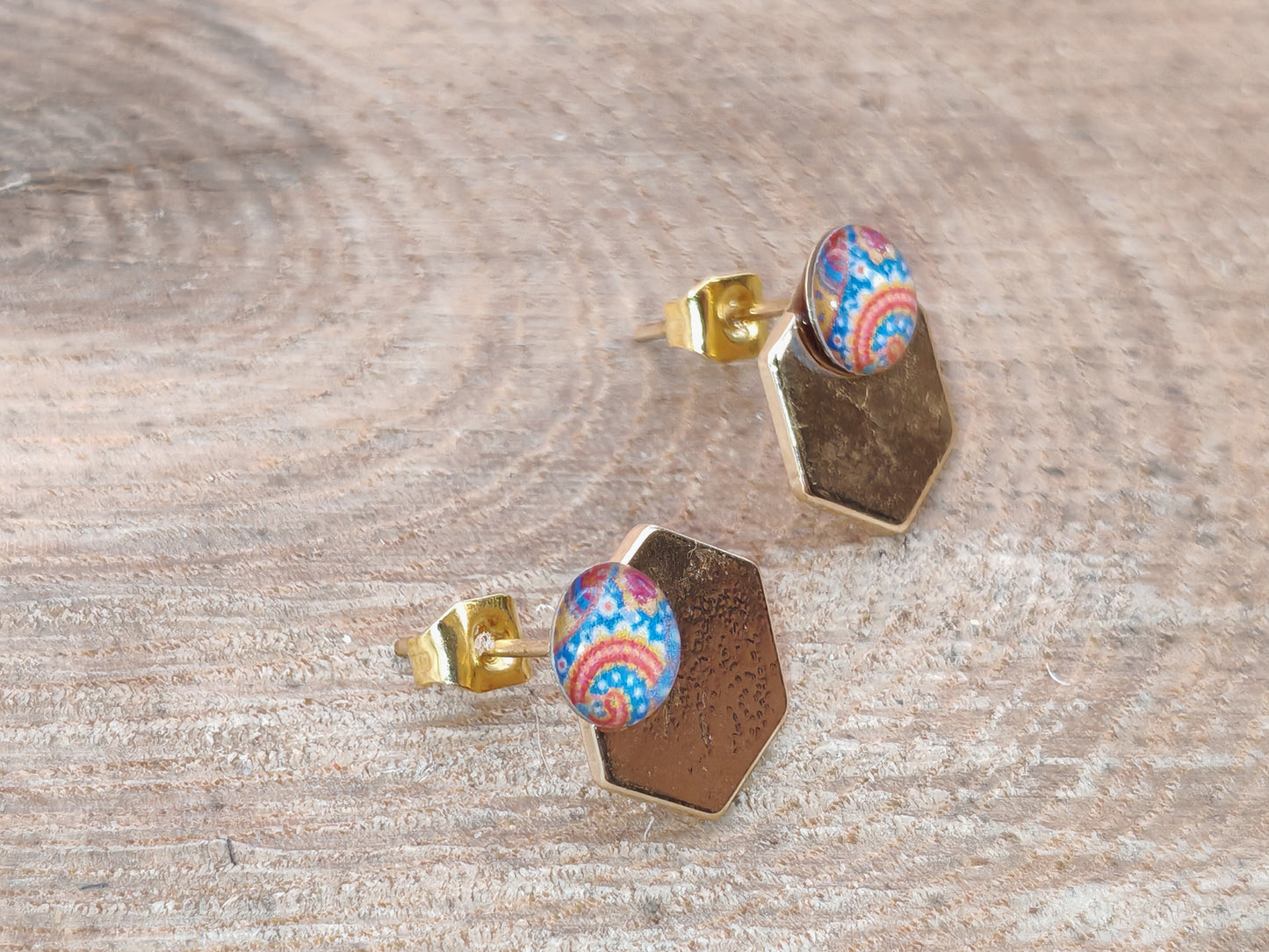 Boucles d’oreilles – Cachemire Doré