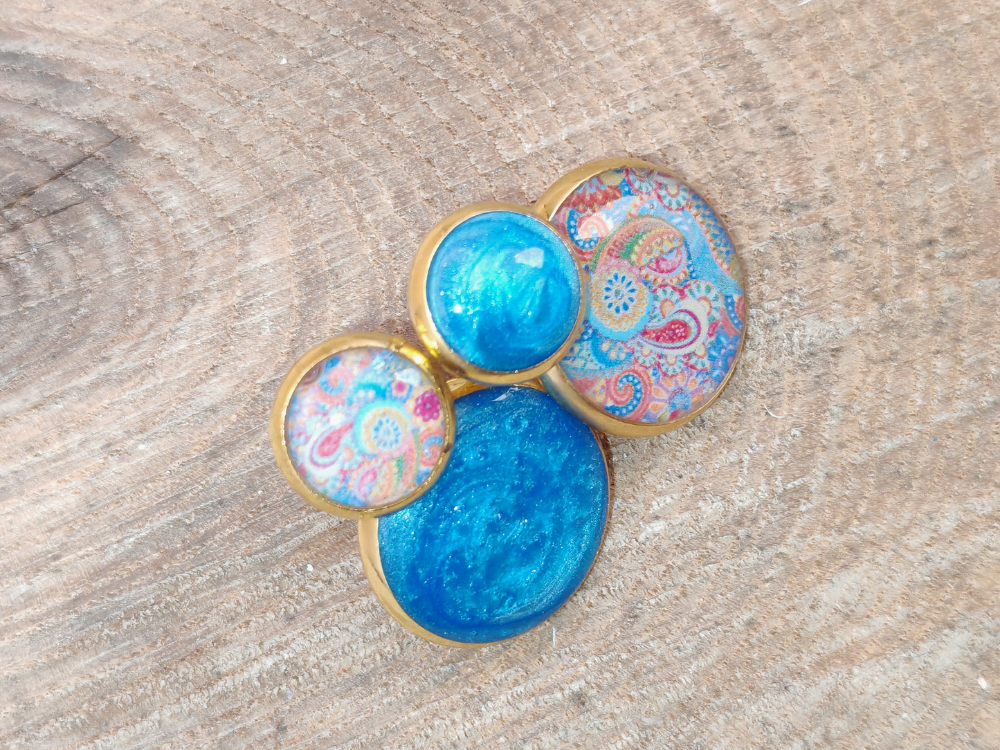 Boucles d’oreilles – Douce union bleutée