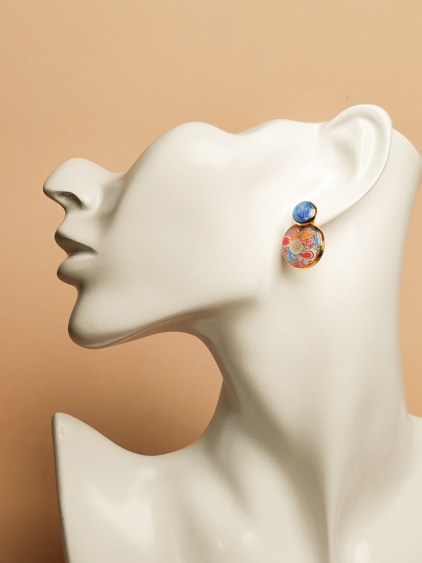 Boucles d’oreilles – Cachemire Azur