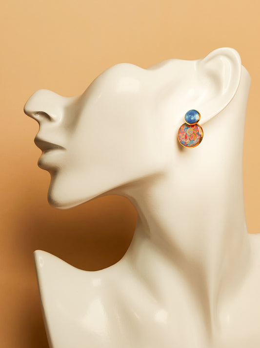 Boucles d’oreilles – Douce union bleutée