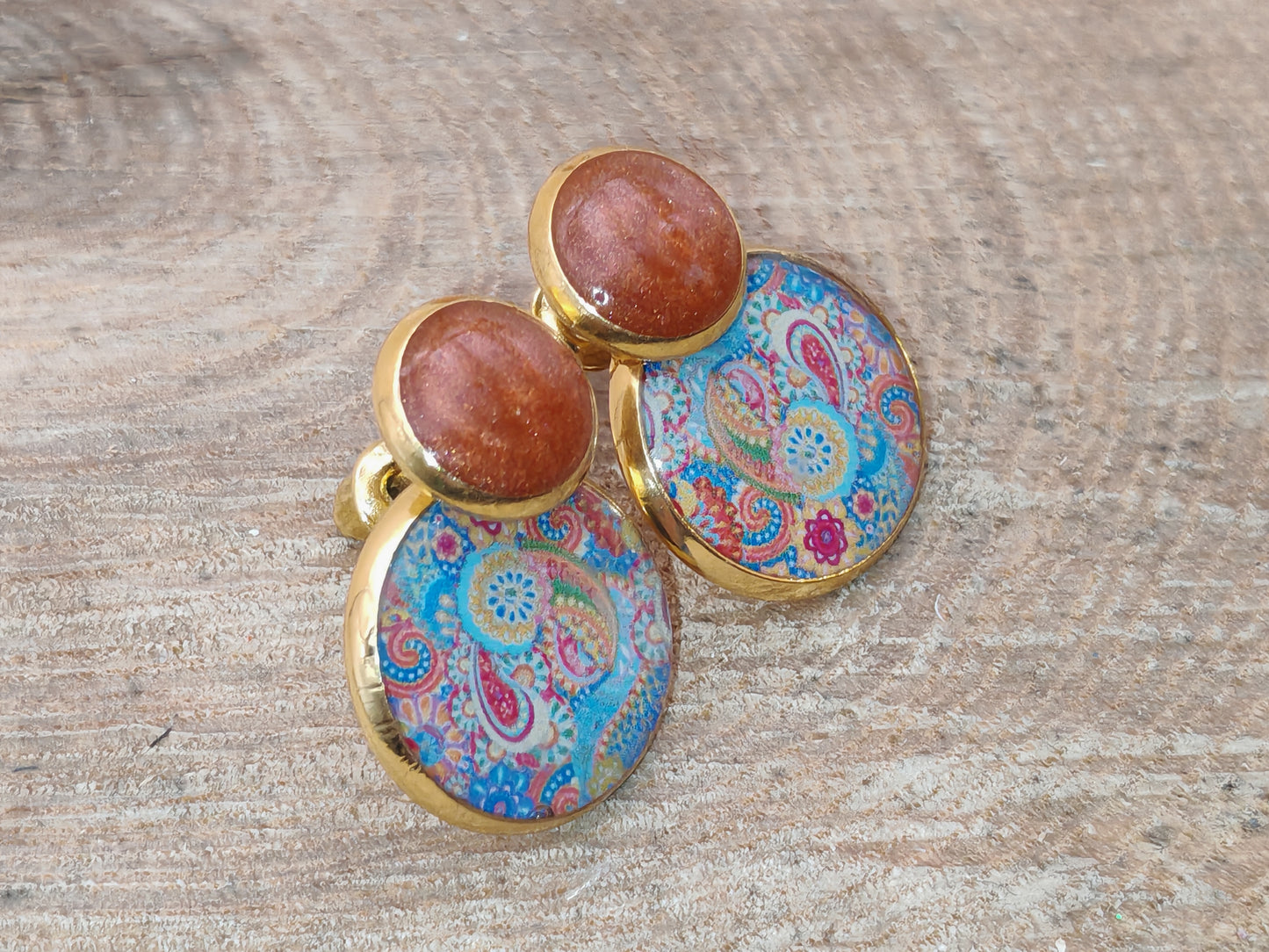 Boucles d’oreilles – Cachemire d’Ambre