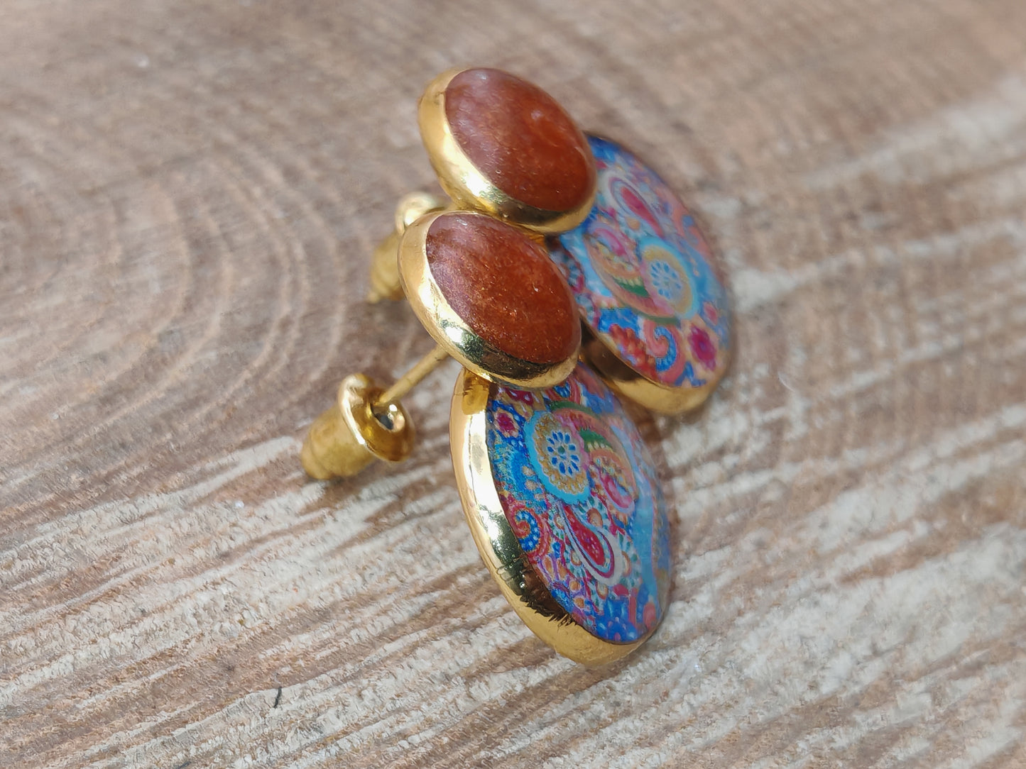 Boucles d’oreilles – Cachemire d’Ambre