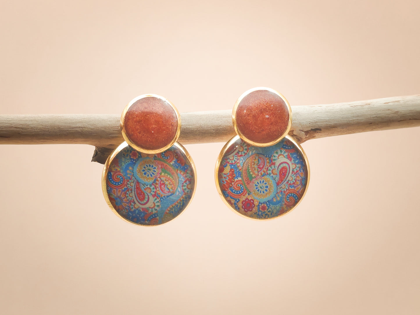 Boucles d’oreilles – Cachemire d’Ambre