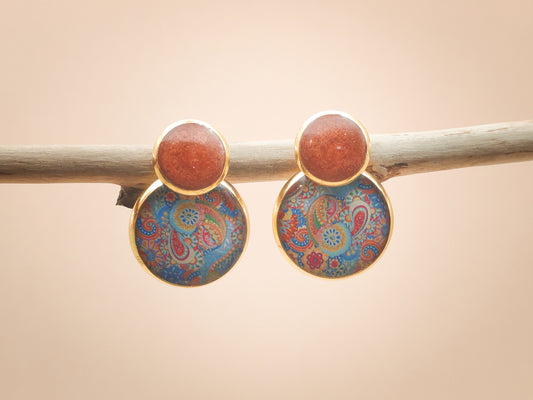 Boucles d’oreilles – Cachemire d’Ambre