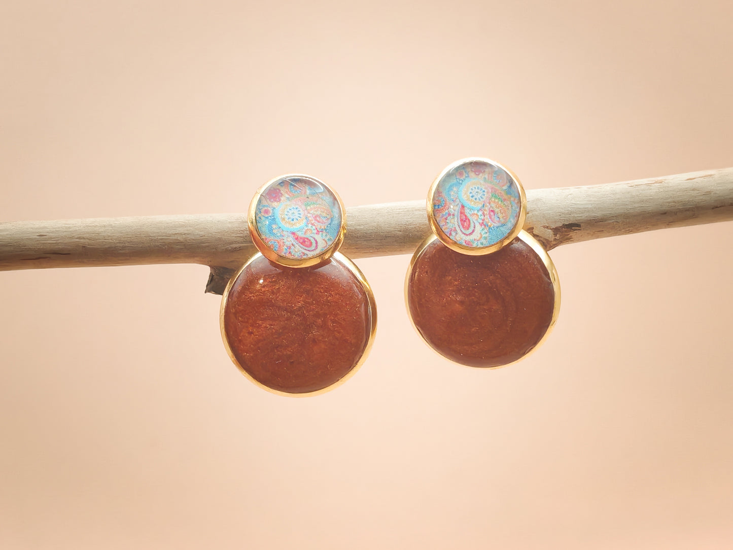 Boucles d’oreilles – Cachemire Cuivré