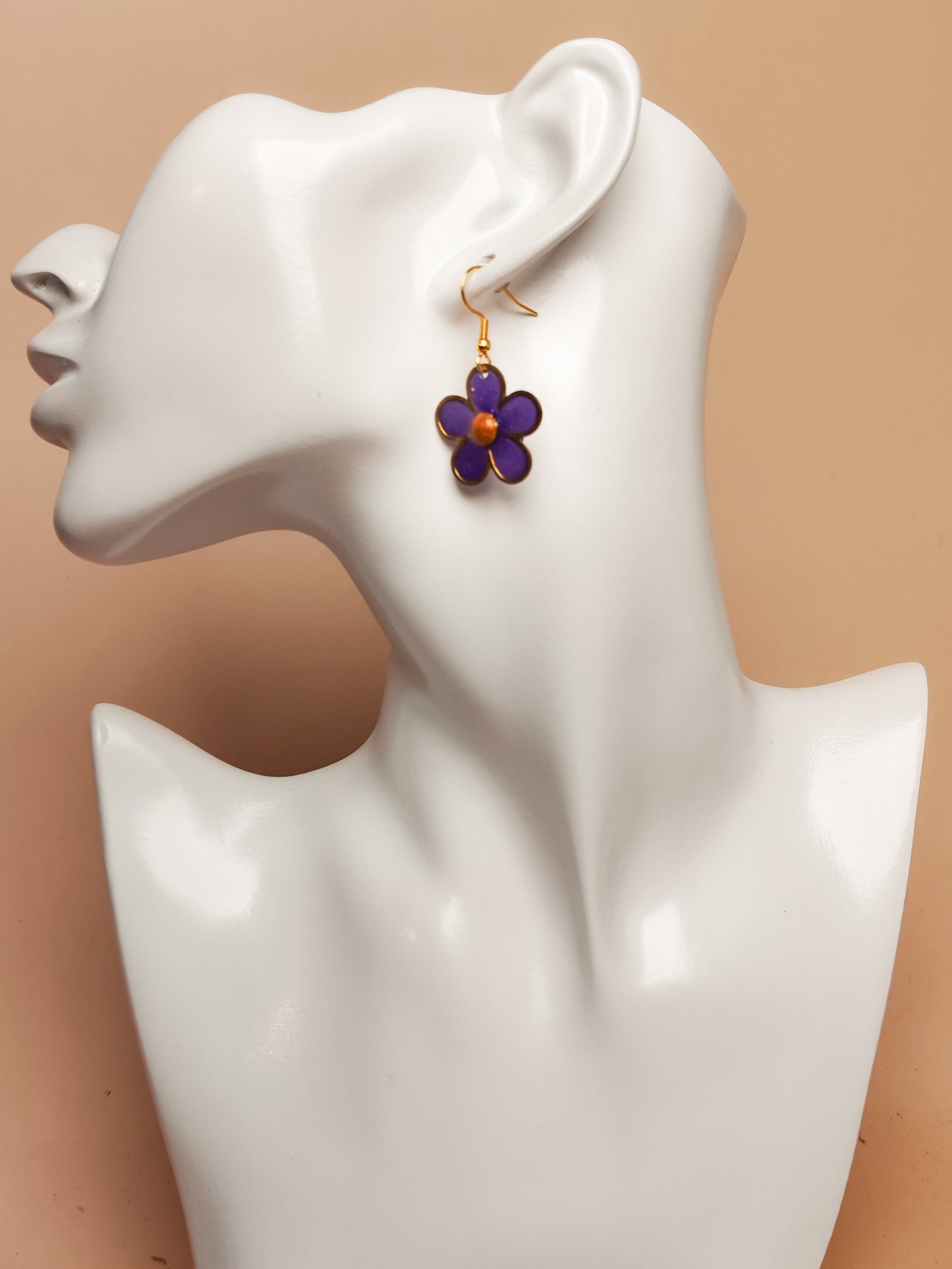 Boucles d’oreilles – Fleurs pigmentées