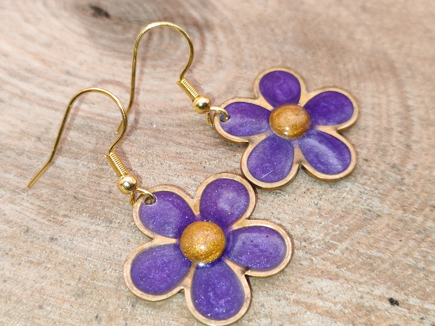 Boucles d’oreilles – Fleurs pigmentées