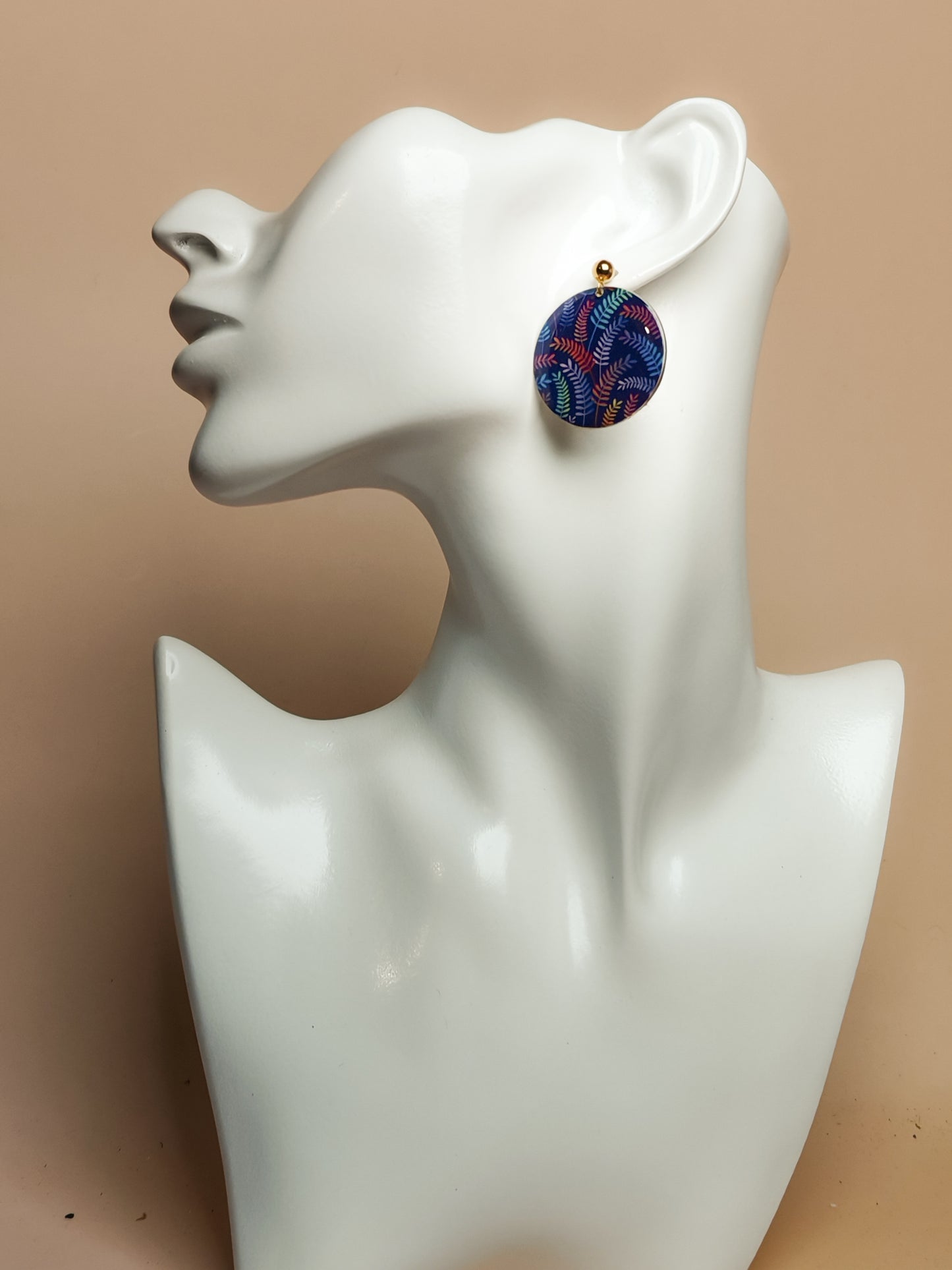 Boucles d’oreilles – Fougères nocturnes