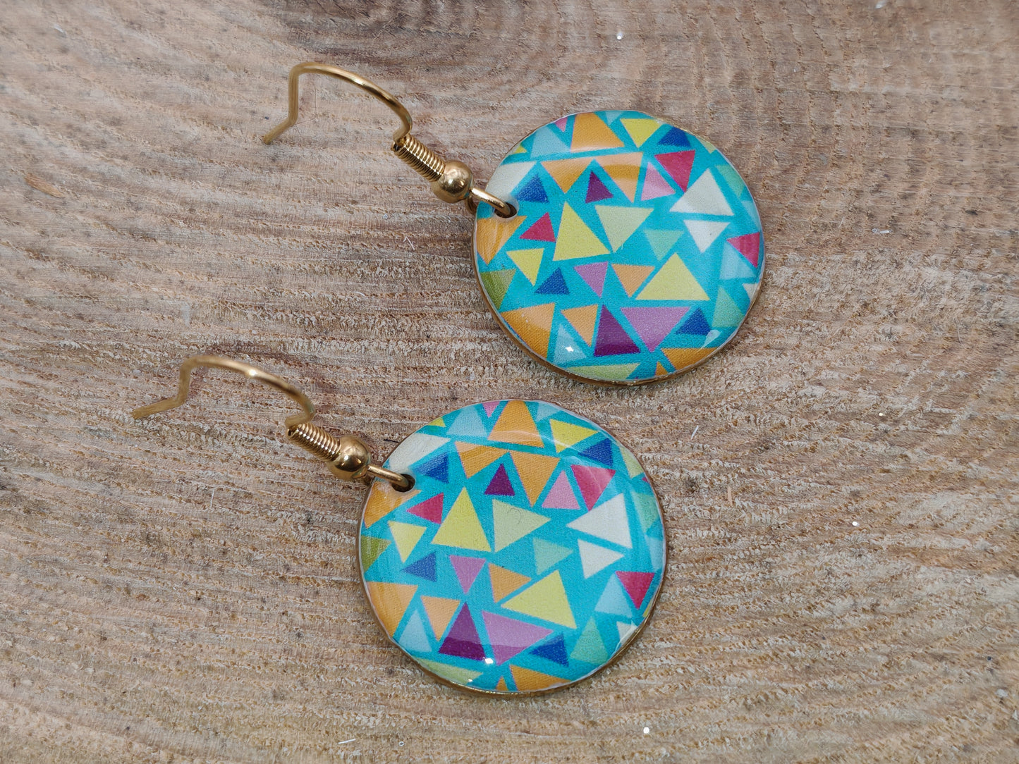 Boucles d’oreilles – Mosaïque solaire