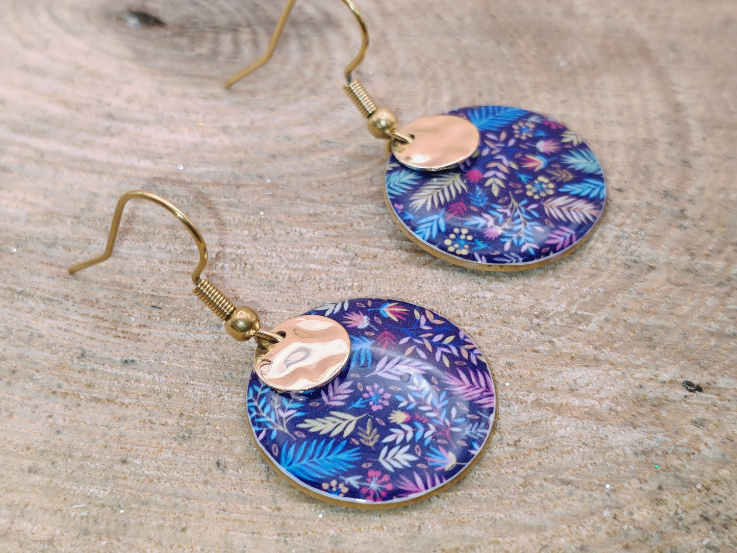 Boucles d’oreilles – Feuillage nocturne