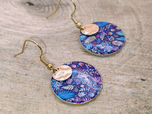 Boucles d’oreilles – Feuillage nocturne