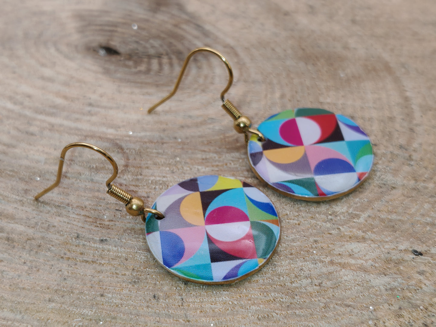 Boucles d’oreilles – Géométrie colorée