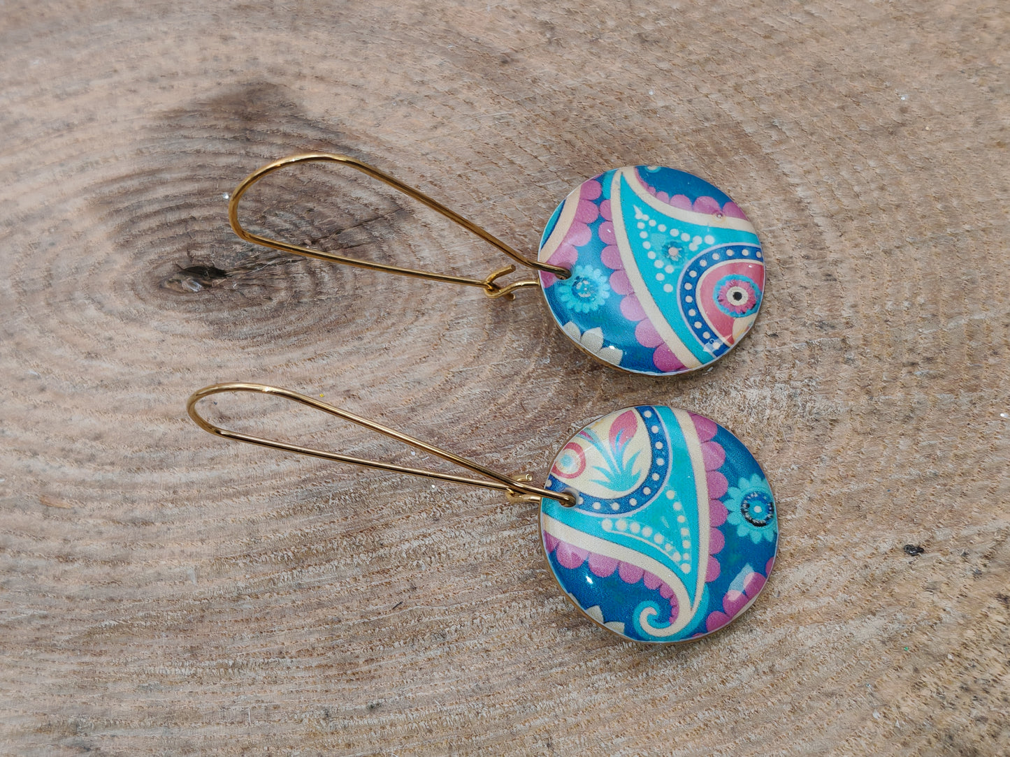 Boucles d’oreilles – Mosaïque solaire