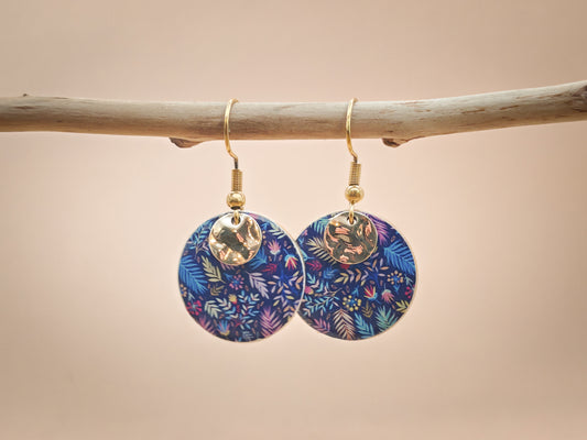 Boucles d’oreilles – Feuillage nocturne