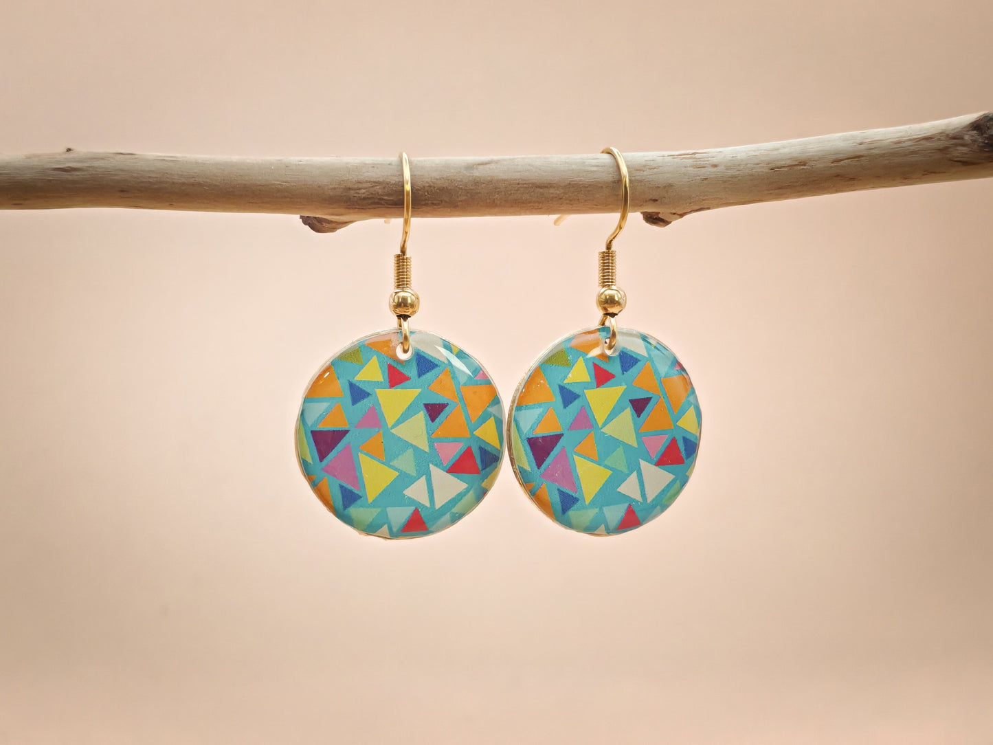 Boucles d’oreilles – Mosaïque solaire