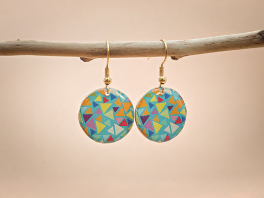 Boucles d’oreilles – Mosaïque solaire
