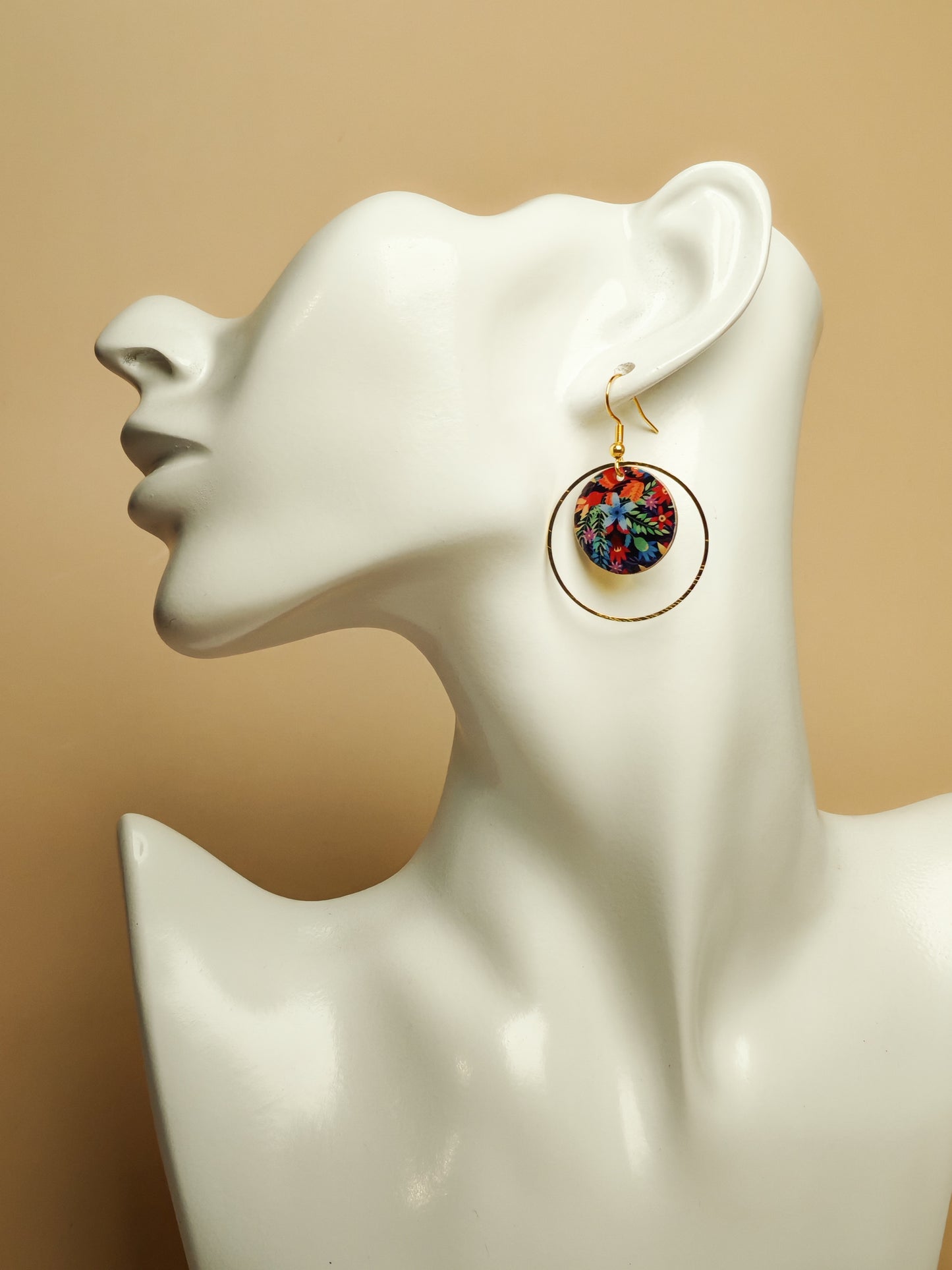 Boucles d’oreilles – Jardin nocturne aux reflets floraux