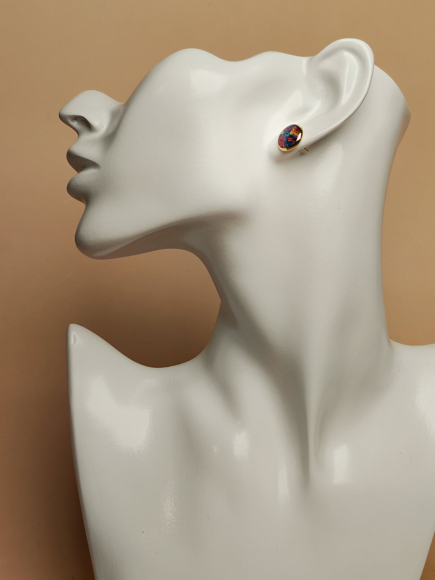 Clous cabochon de 10 mm – Paisley floral aux couleurs vibrantes