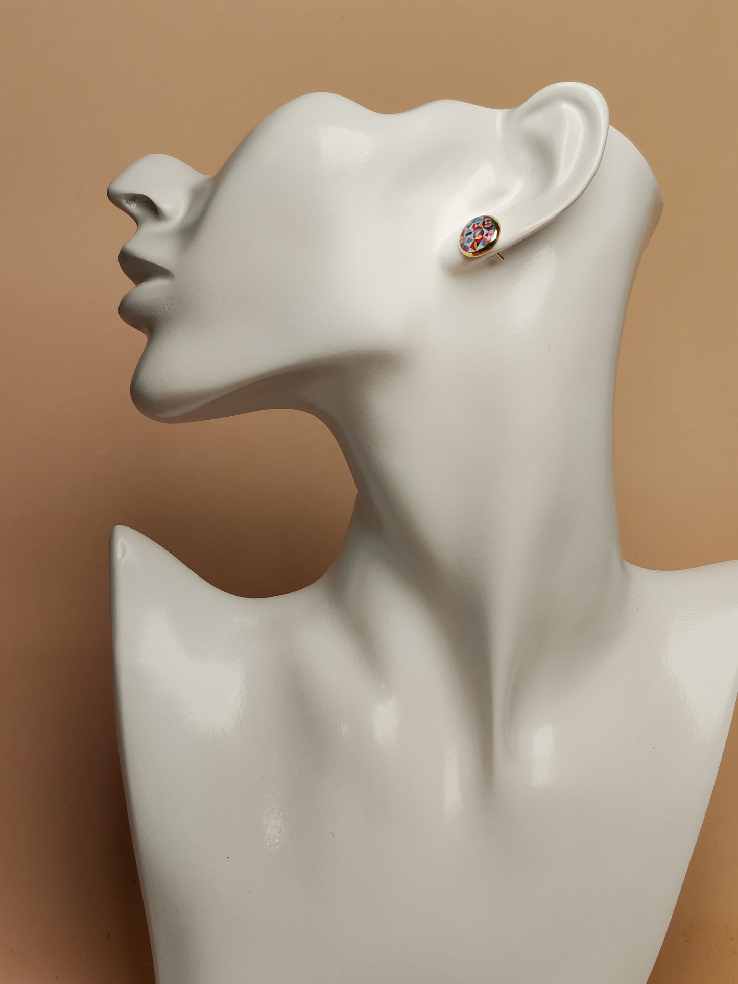 Clous cabochon de 10 mm – Géométrie colorée