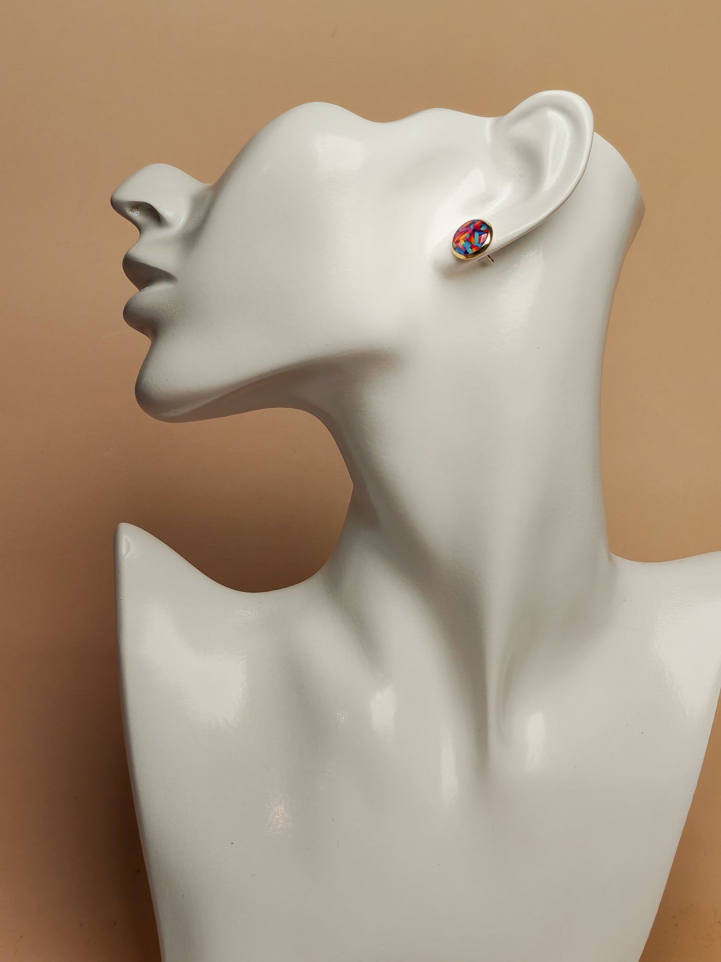 Clous cabochon de 10 mm – Mosaïque colorée