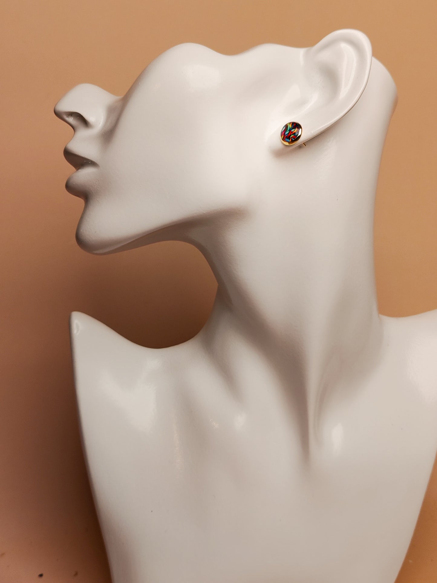 Clous cabochon de 8 mm – Tourbillon multicolore