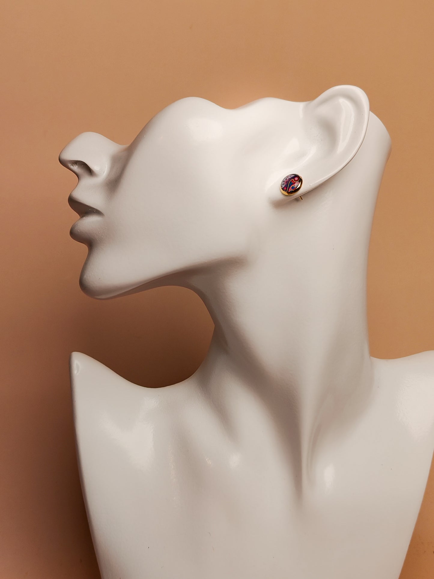 Clous cabochon de 8 mm – Paisley vibrant aux accents bohèmes