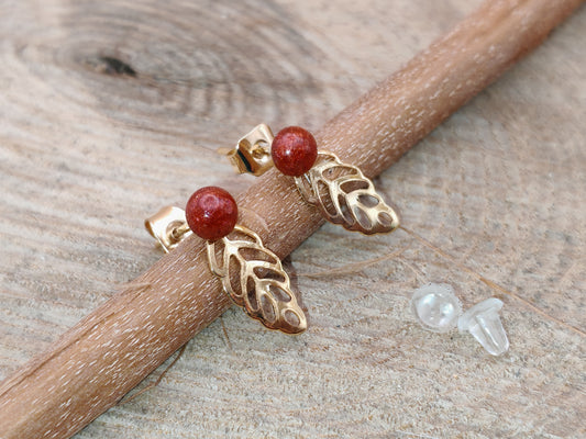 Clous d'oreille - Feuilles enchantées