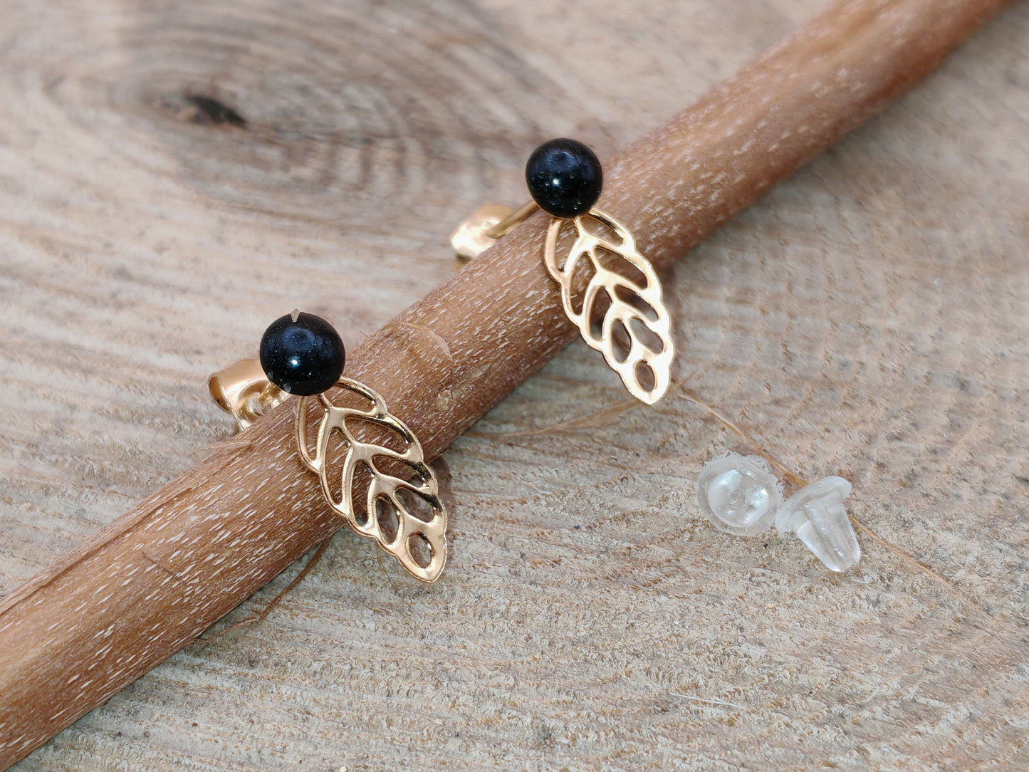 Clous d'oreille - Feuilles enchantées