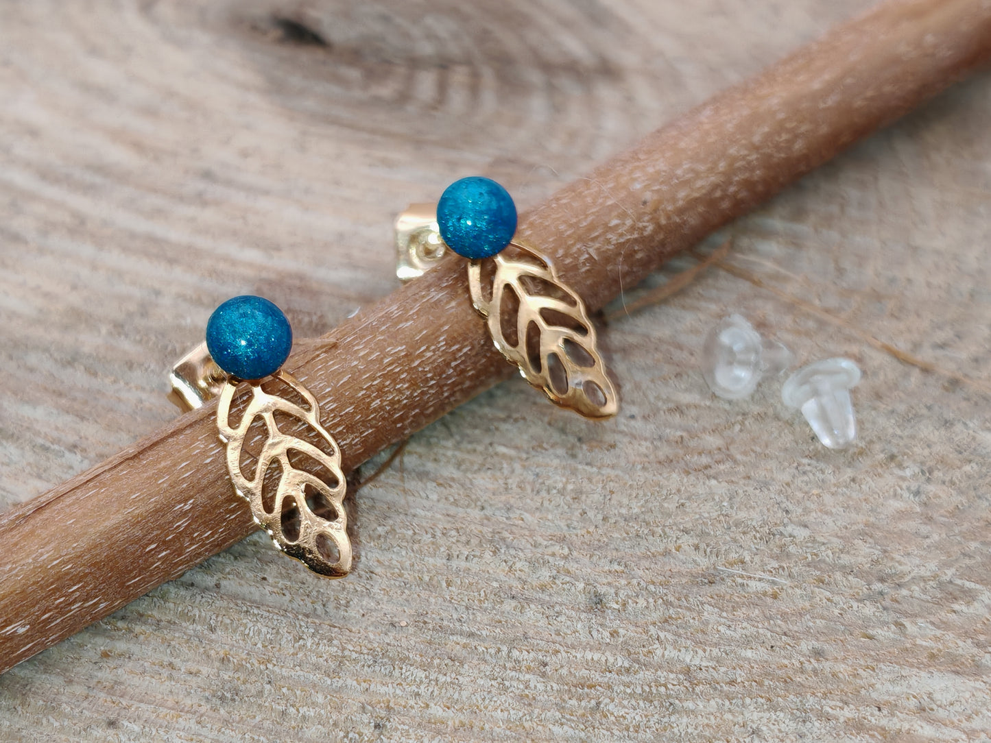 Clous d'oreille - Feuilles enchantées