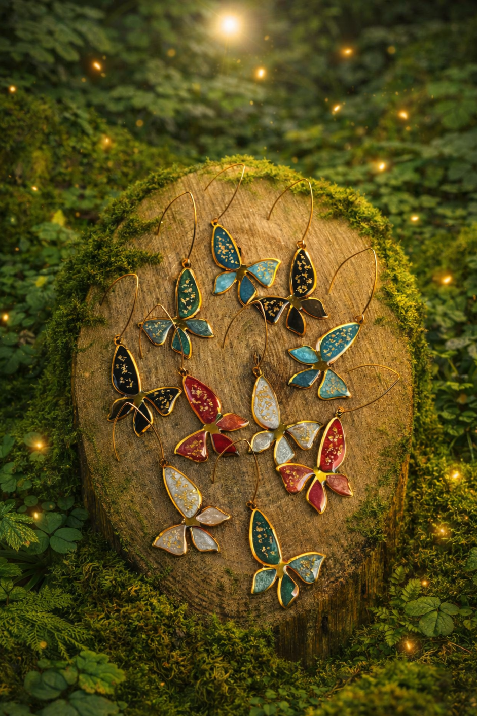 Boucles d’oreilles – Papillons féériques
