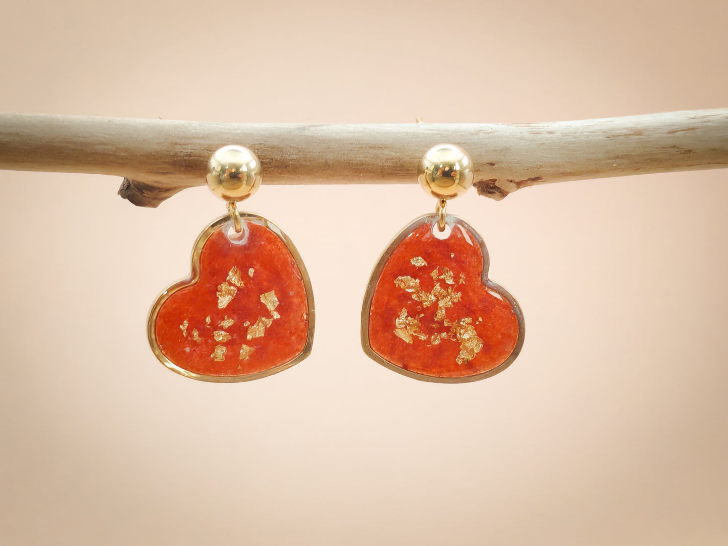 Clous d’oreilles – Cœur incandescent