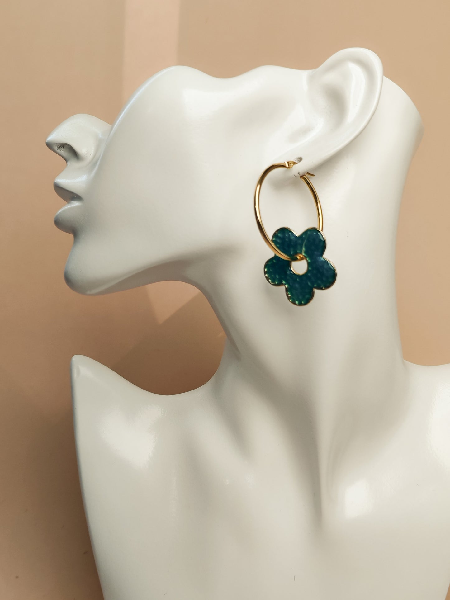 Boucles d’oreilles – Fleurs bleues