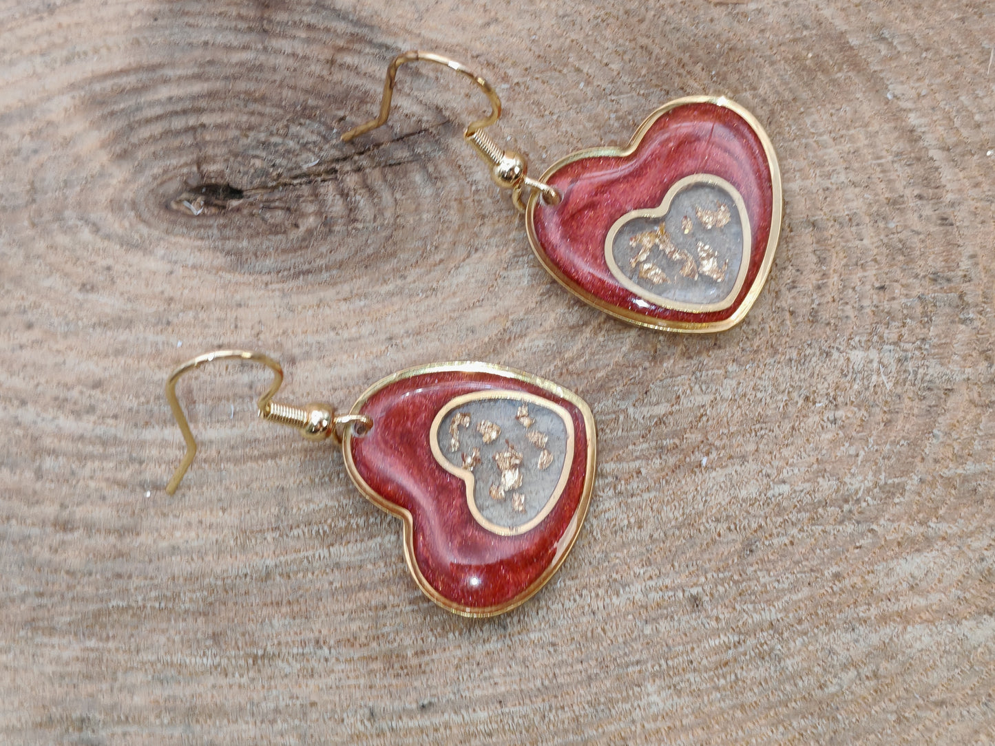 Boucles d’oreilles – Cœurs lumineux