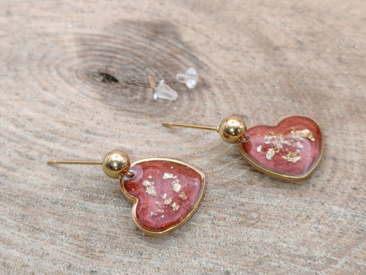 Clous d’oreilles – Cœur incandescent